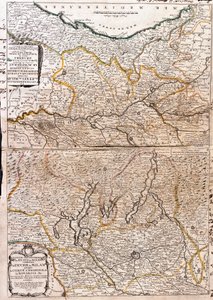 ミラノ(イタリア)周辺の地図(エングレービング) 作： Jean Baptiste Nolin