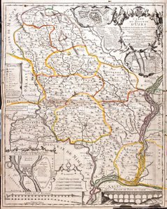 ウゼス教区（フランス）の地図（エングレーヴィング 作： Jean Baptiste Nolin