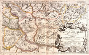 ハンガリー王国東洋部の地図（エングレーヴィング 作： Jean Baptiste Nolin