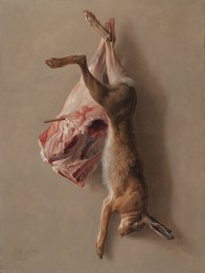 うさぎと子羊の足 作： Jean Baptiste Oudry