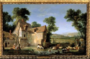 La ferme Peinture by Jean Baptiste Oudry (1686-1755) 1750 Sun.1,3x2,12 m 作： Jean Baptiste Oudry