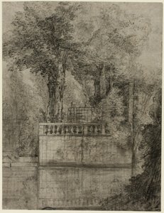 アルクイユの格子細工とリフレクティング プール 作： Jean Baptiste Oudry