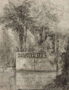 アルクイユでの格子作業と反射プール、1744-47 作： Jean Baptiste Oudry