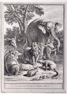 戦争に行くライオン、1755-1759年頃 作： Jean Baptiste Oudry