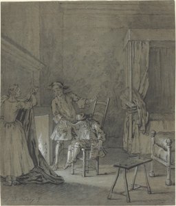 ラ・ランキューンに酔うラゴティン 作： Jean Baptiste Oudry