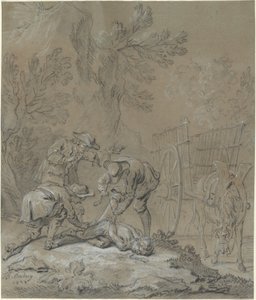 狂人の両親に縛られたラゴティ​​ン 作： Jean Baptiste Oudry