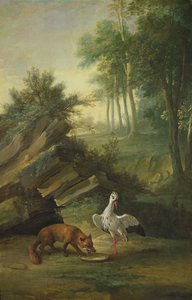 キツネとコウノトリ、1747 作： Jean Baptiste Oudry
