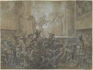 背の高いバゲノディエールのいるシーン 作： Jean Baptiste Oudry