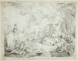 休憩する兵士たち 作： Jean Baptiste Pater