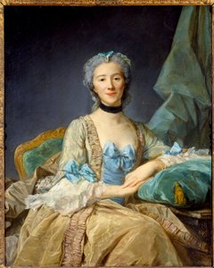 ソルカンヴィル夫人の肖像」 - ジャン＝バティスト・ペロノー（Jean Baptiste Perronneau）（1715-1783）の絵画 - h s/t 1,01 x 0,81m - パリ、ルーヴル美術館 - ソルカンヴィル夫人の肖像。ジャン＝バティスト・ペロノー（1715-1783）の絵画 - 1,01 x 0 作： Jean Baptiste Perronneau