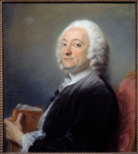 画家ユベール・ドルーエ（1699-1767）の肖像 ジャン・バティスト・ペロノー（Jean Baptiste Perronneau）（1715-1783）のパステル画 1754 Sun:0,64x0,57 m Orleans, musee des Beaux Arts - 画家ユベール・ドルーエ（1699-1767）の肖像。パステル画のイ 作： Jean Baptiste Perronneau