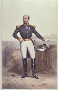 ルイ・ジュール・トロチュウ将軍（1815-96）（カラーリトグラフ） 作： Jean Baptiste Perrot