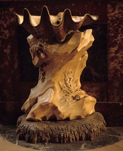 ジャン・バティスト・ピガール（1714-1785）が実現した岩の上の貝のベニチエの形 1745年 パリ、サン・スルピス教会 作： Jean Baptiste Pigalle