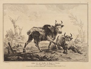 丑牛六枚帖 作： Jean Baptiste Pillement