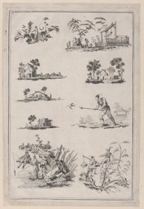 シノワズリの装飾品、カリフォルニア州。 1760-85。 作： Jean Baptiste Pillement