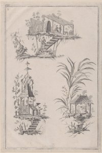 シノワズリの装飾品、カリフォルニア州。 1760-85。 作： Jean Baptiste Pillement