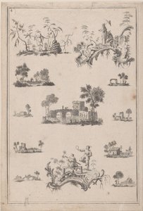 シノワズリの装飾品、カリフォルニア州。 1770年。 作： Jean Baptiste Pillement