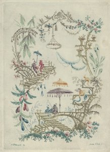 ヌーベル・スイート・ドゥ・カイエ・アラベスク・シノア」（1790-99年）のシノワズリ。 作： Jean Baptiste Pillement