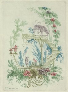 1790年から1799年までの中国のドローイングのノートブックの新しいスイートからのシノワズリー。