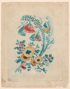 「理想の花ノートの新組曲」より幻想的な花のモチーフ 作： Jean Baptiste Pillement