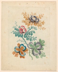 「ヌーベルスイート・ド・フルール・イデアール」より幻想的な花のモチーフ 作： Jean Baptiste Pillement