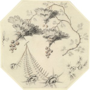 パゴダの花とバラ 作： Jean Baptiste Pillement