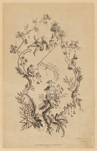 タイトルページ、「中国装飾の新書」より 作： Jean Baptiste Pillement