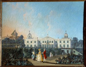 リスボンのベンフィカの庭園の眺め。ジャン・ピルマン（1728-1808）による絵画