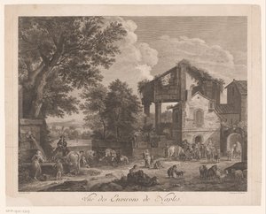 ナポリ周辺の眺め Vüe des Environs de Naples (オブジェクトのタイトル) 作： Jean Baptiste Racine