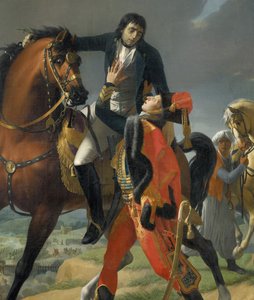 1800年6月14日のマレンゴの戦いでのルイチャールズアントワーヌデサイクス将軍の死 作： Jean Baptiste Regnault