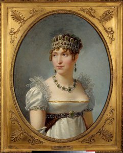 王妃オルタンス・ド・ボーアルネ（1783-1837）の肖像 オランダ王妃、ルイ・ボナパルトの妻 皇太子妃ジョゼフィーヌ・ド・ボーアルネの娘であり、後のナポレオン3世の母。ジャン・バティスト・レグノー（1754-1829）による絵画 1810年 日 作： Jean Baptiste Regnault