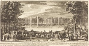 ベルサイユ庭園のネプチューン貯水池の眺め 作： Jean Baptiste Rigaud