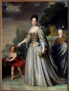 フランスのドルフィン・ブルゴーニュ公爵夫人マリー・アデレード・オブ・サヴォアの肖像（1685-1712年）。ジャン・バティスト・サンテール（1651-1717）の絵画 作： Jean Baptiste Santerre