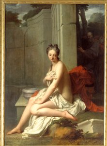Suzanne au bain 絵画 ジャン・バティスト・サンテール（1651-1717）作 18世紀 日2,05x1,45 m . 作： Jean Baptiste Santerre