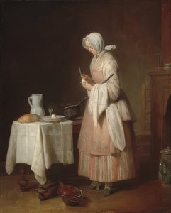 丁寧な看護師。 1747 作： Jean Baptiste Simeon Chardin