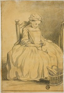 チェリーを食べる少女 作： Jean Baptiste Simeon Chardin