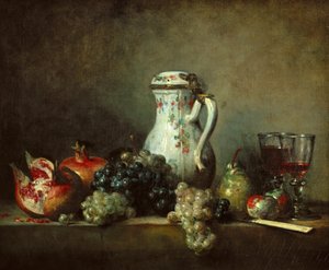 ブドウとザクロ 作： Jean Baptiste Simeon Chardin