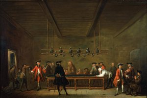 ビリヤード ゲーム ビリヤード マッチ、c。 1725年。 作： Jean Baptiste Simeon Chardin