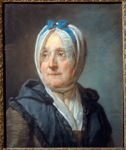シャルダン夫人の肖像 フランソワーズ・マルグリット・プジェ（1707-1791） パステル画 ジャン・バティスト・シメオン・シャルダン（1699-1779） 1775年 日。0,46x0,38 m - フランソワーズ・マルグリット・プジェ（1707-1791）の生まれたシャルダン夫人の肖像。ジャン・バプトによるパステル画 作： Jean Baptiste Simeon Chardin