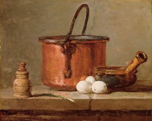 静物、1732年頃 作： Jean Baptiste Simeon Chardin