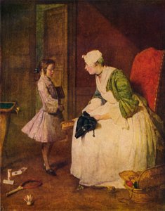 忠告、18世紀。 作： Jean Baptiste Simeon Chardin