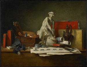 芸術の属性とそれらに与えられる報酬について 作： Jean Baptiste Simeon Chardin