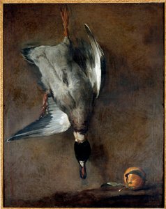 死んだアヒルの絵 ジャン・バティスト・シメオン・シャルダン（1699-1779） 18世紀 ジエン、シャス美術館蔵 作： Jean Baptiste Simeon Chardin