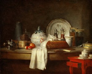 役員の混乱または昼食の残り 作： Jean Baptiste Simeon Chardin