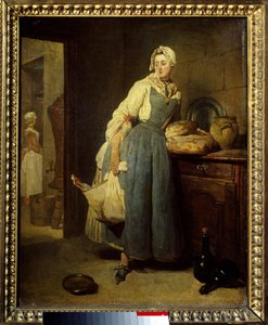 アウトフィッターです。ジャン・バティスト・シメオン・シャルダン（1699-1779）の絵画 18世紀 日0,47x0,38 m. 作： Jean Baptiste Simeon Chardin