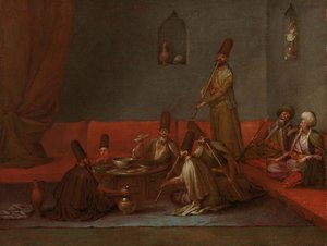 食事を共にする僧侶 食事の修道士 テーブルで修行 作： Jean Baptiste Vanmour