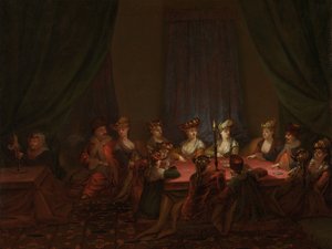 アルメニア人のトランプのパーティー カードゲームでアルメニアの会社 作： Jean Baptiste Vanmour