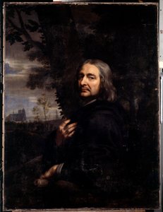 フィリップ・ド・シャンパーニュ（画家の叔父）（1602-1674） 消えた自画像のコピー。ジャン・バティスト・ド・シャンパイニュ（1631-1681）の絵画 1668年 日1.2x0.9 m 作： Jean Baptiste de Champaigne