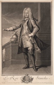 Stanislas Leszczynski (Leczinski), dit le Bienfaisant - ポーランド王Stanislaw I Leszczynski (1677-1766) - Van Loo, Jean Baptiste (1684-1745) - 1705 - 銅版画 - 53,5x33 - 個人蔵 作： Jean Baptiste van Loo