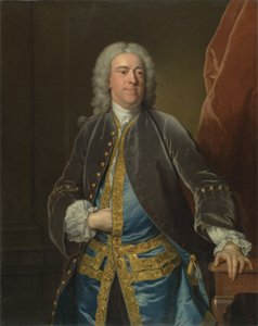 バークシャー州ミッドガムの右の名誉あるスティーブン・ポインツ、1740年頃（キャンバスに油彩） 作： Jean Baptiste van Loo